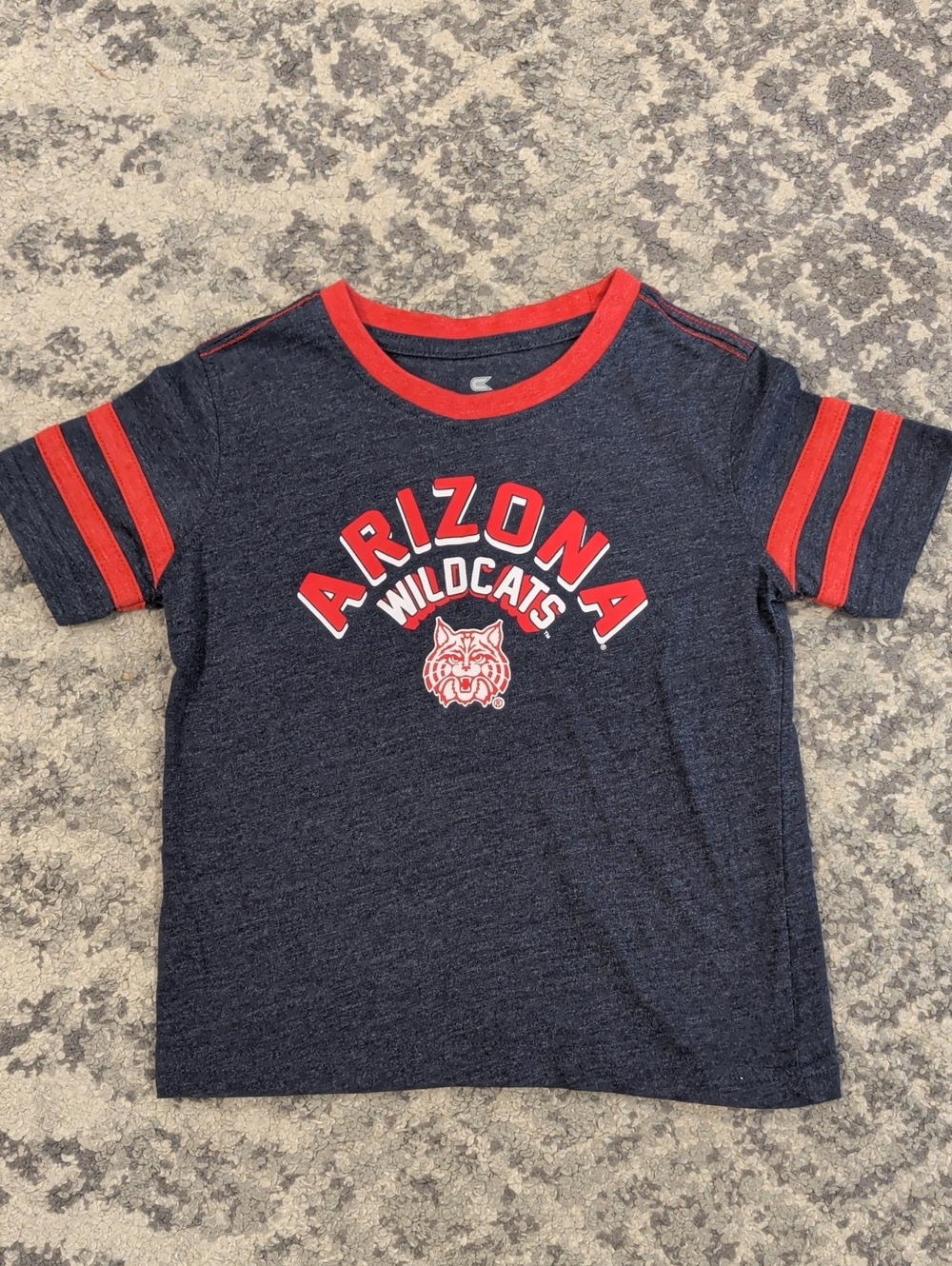 Colosseum Navy and Red Arizona Wildcats Short Sleeve Tee